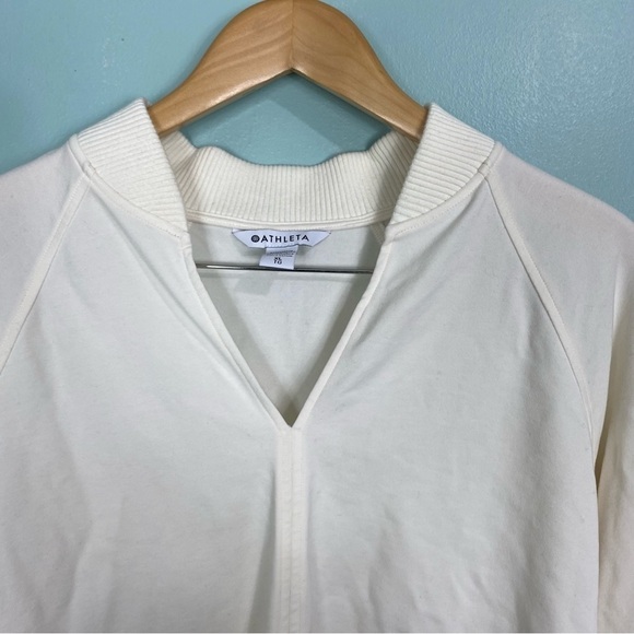 Athleta Eastbound‎ Sweatshirt Ivory Creme Sz XL Sweater 986965 - Picture 5 of 8